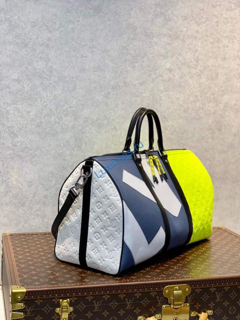 LV M59922 Louis Vuitton Keepall 50B Travel Bag Yellow | lv m59922 louis vuitton keepall 50b travel bag yellow 004