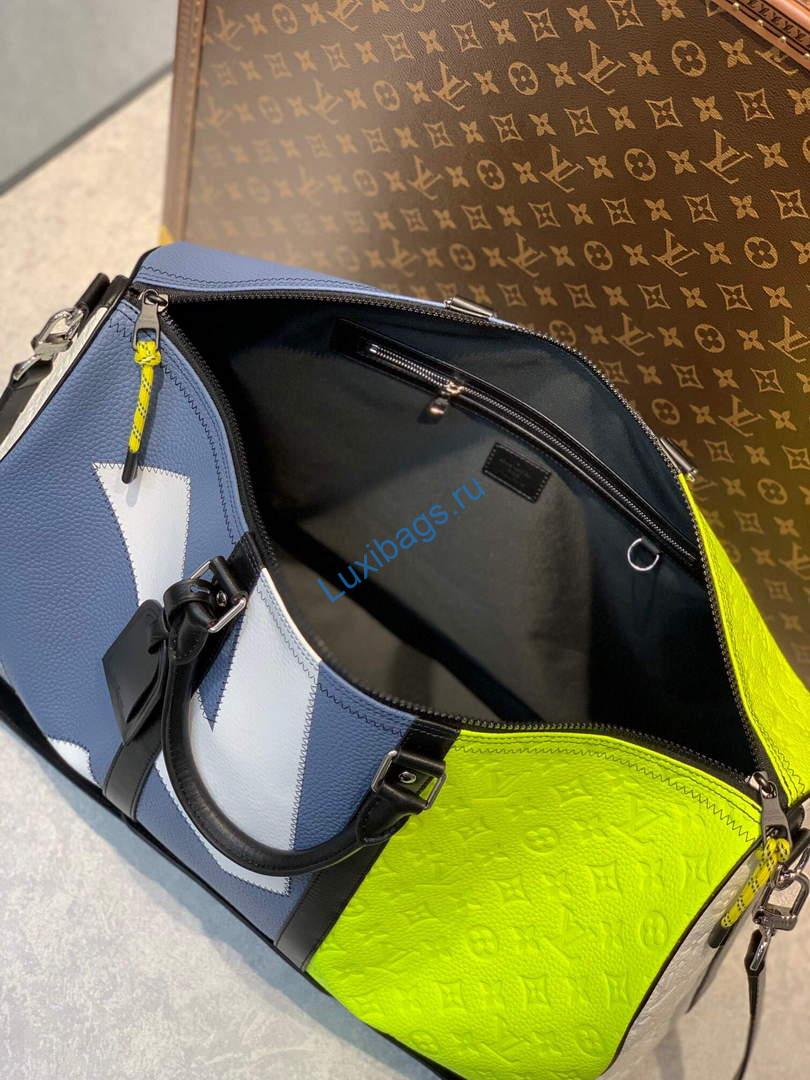 LV M59922 Louis Vuitton Keepall 50B Travel Bag Yellow | lv m59922 louis vuitton keepall 50b travel bag yellow 009