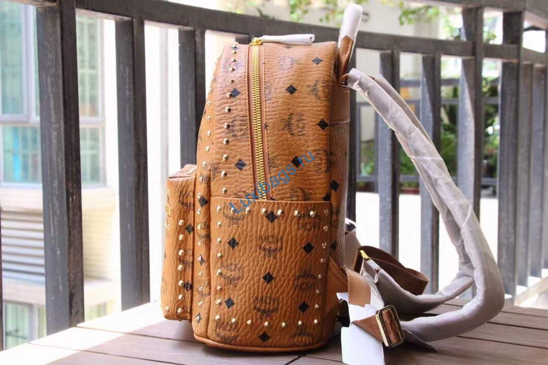 MCM MMKAAVE08CO001 32cm Stark Backpack in Visetos Brown | mcm mmkaave08co001 32cm stark backpack in visetos 003
