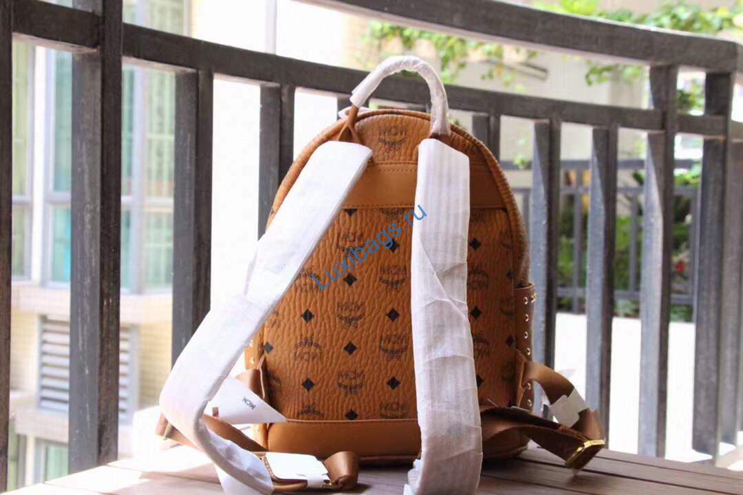 MCM MMKAAVE08CO001 32cm Stark Backpack in Visetos Brown | mcm mmkaave08co001 32cm stark backpack in visetos 004