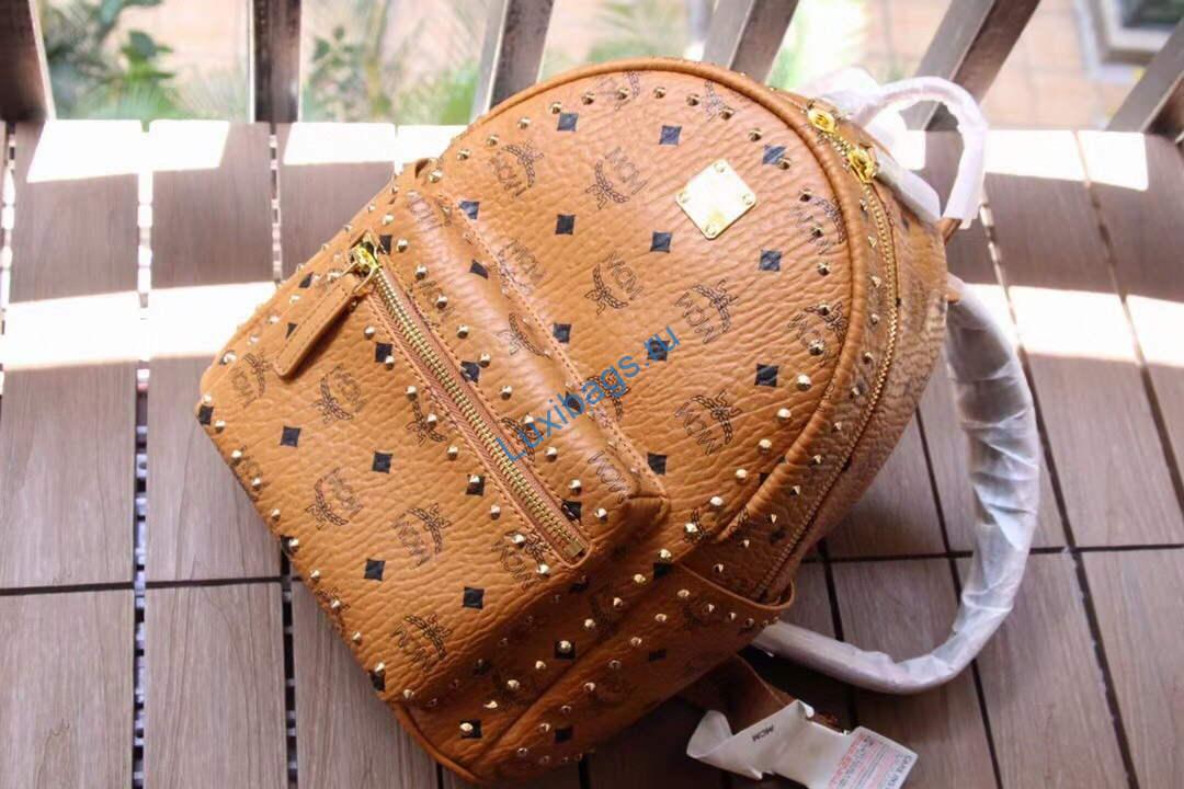 MCM MMKAAVE08CO001 32cm Stark Backpack in Visetos Brown | mcm mmkaave08co001 32cm stark backpack in visetos 005