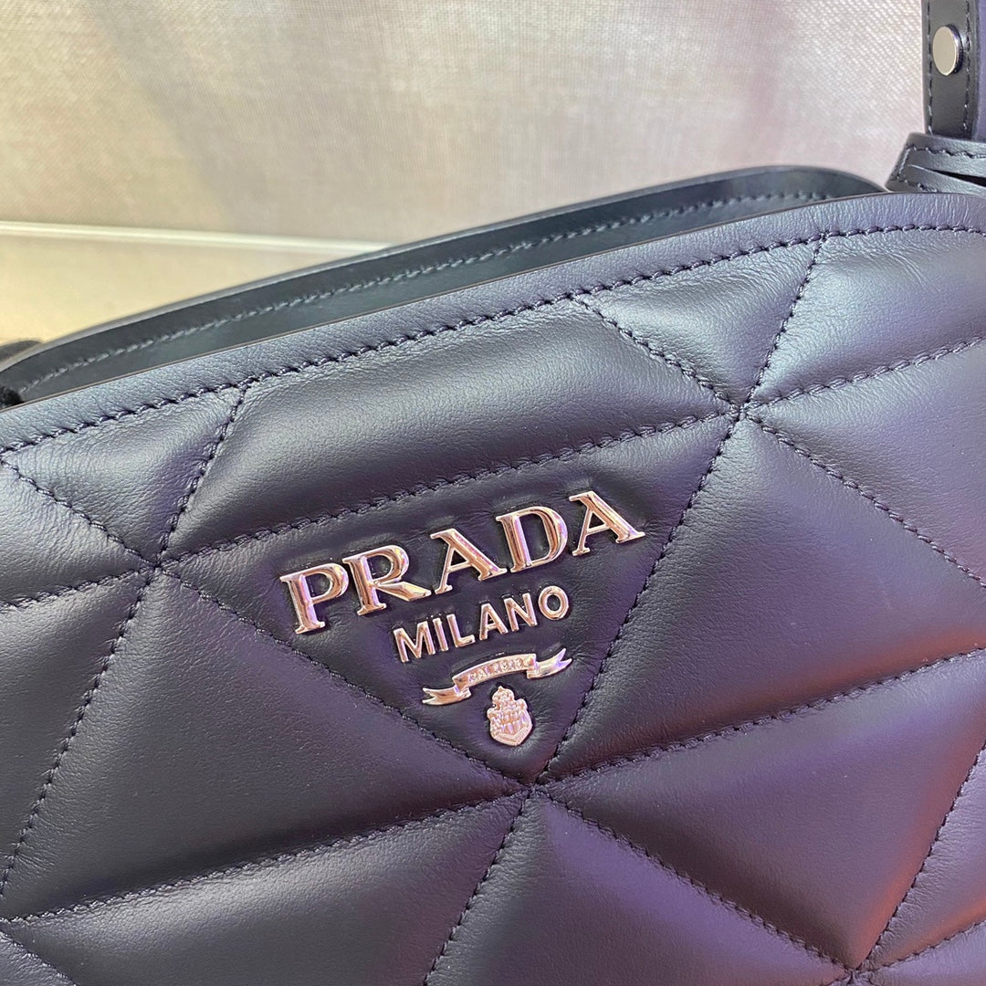 Prada 1BA311 Spectrum Small Leather Top Handle Bag Black | prada 1ba311 spectrum small leather top handle bag black 005