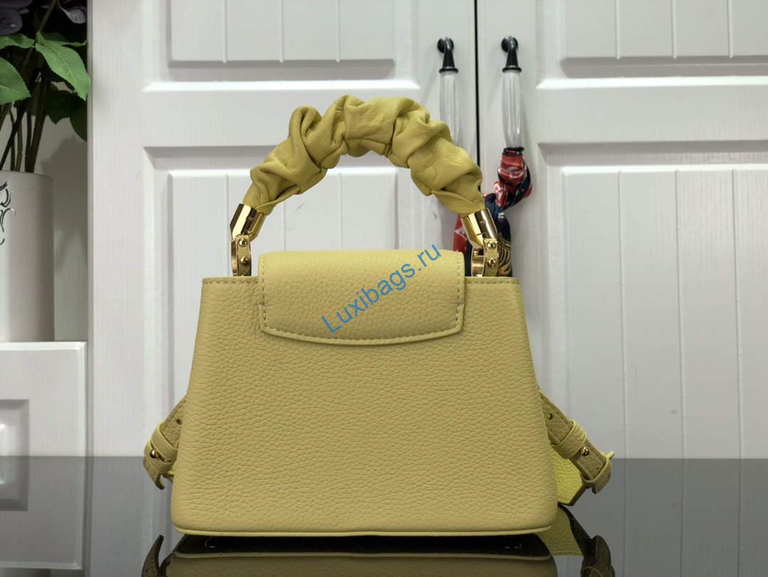 LV M58586 Louis Vuitton Capucines Mini BB Handbag Yellow | v m58586 louis vuitton capucines mini bb handbag 012