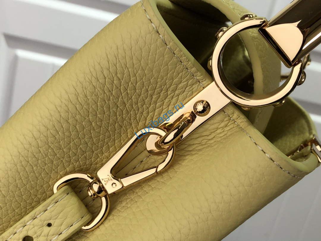 LV M58586 Louis Vuitton Capucines Mini BB Handbag Yellow | v m58586 louis vuitton capucines mini bb handbag 015