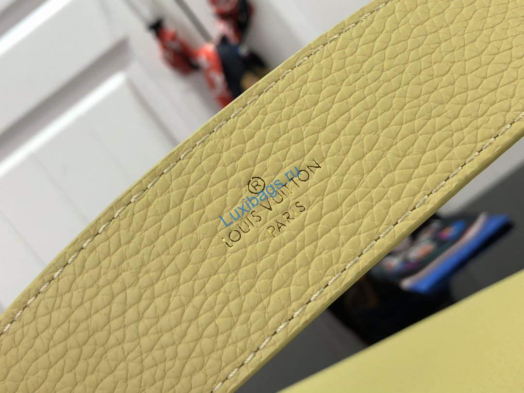 LV M58586 Louis Vuitton Capucines Mini BB Handbag Yellow | v m58586 louis vuitton capucines mini bb handbag 016