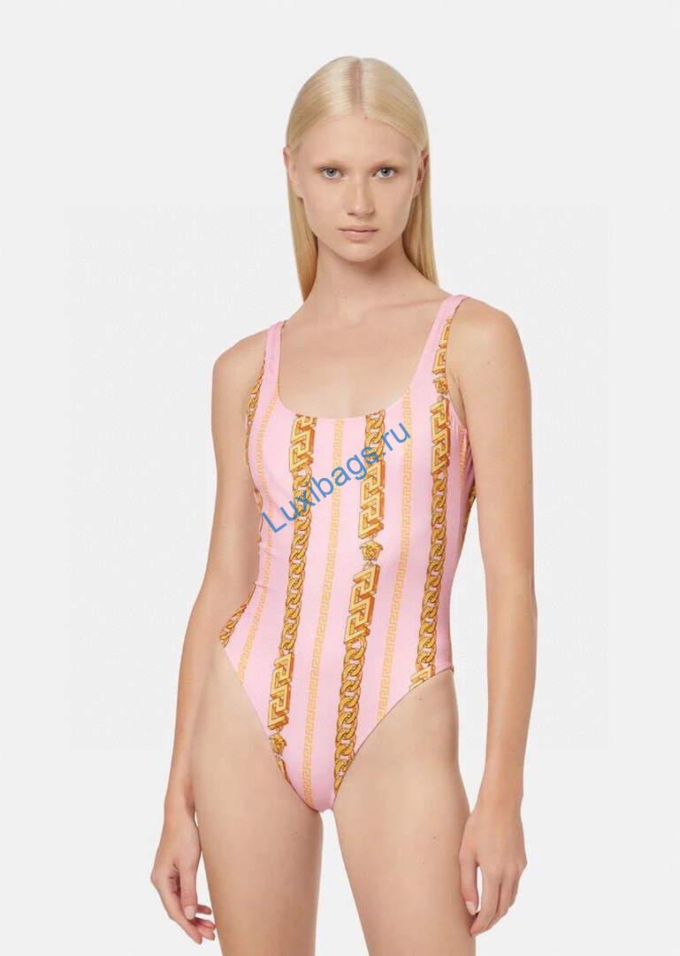 Versace Chain Pinstripe One-Piece Swimsuit 1001408 | versace chain pinstripe one piece swimsuit 1001408 001