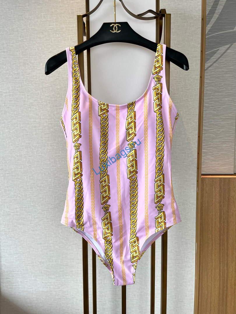 Versace Chain Pinstripe One-Piece Swimsuit 1001408 | versace chain pinstripe one piece swimsuit 1001408 005