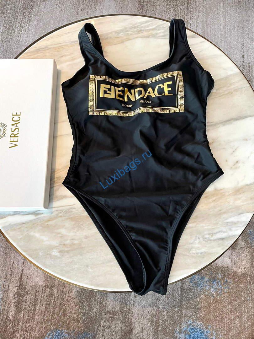 Versace FENDACE 1006615 Logo One-Piece Swimsuit | versace fendace 1006615 logo one piece swimsuit 010