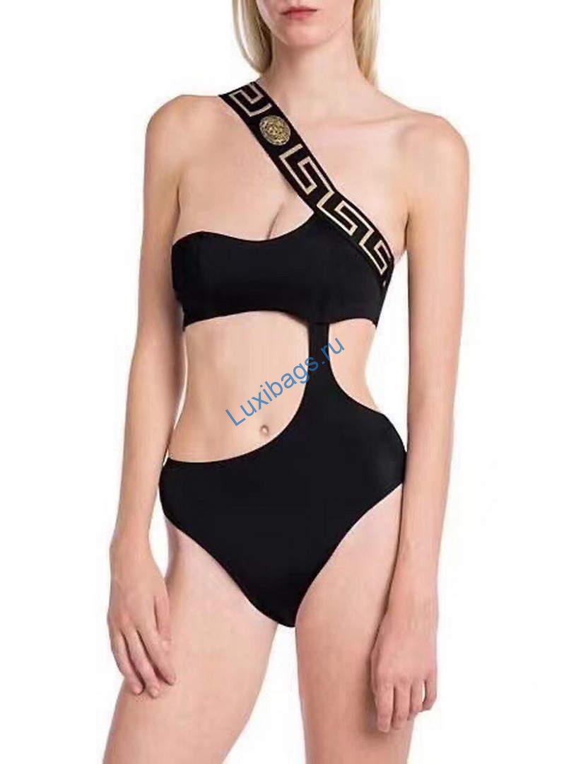 Versace Greca Border One-Piece Swimsuit ABD01108 | versace greca border one piece swimsuit abd01108 001