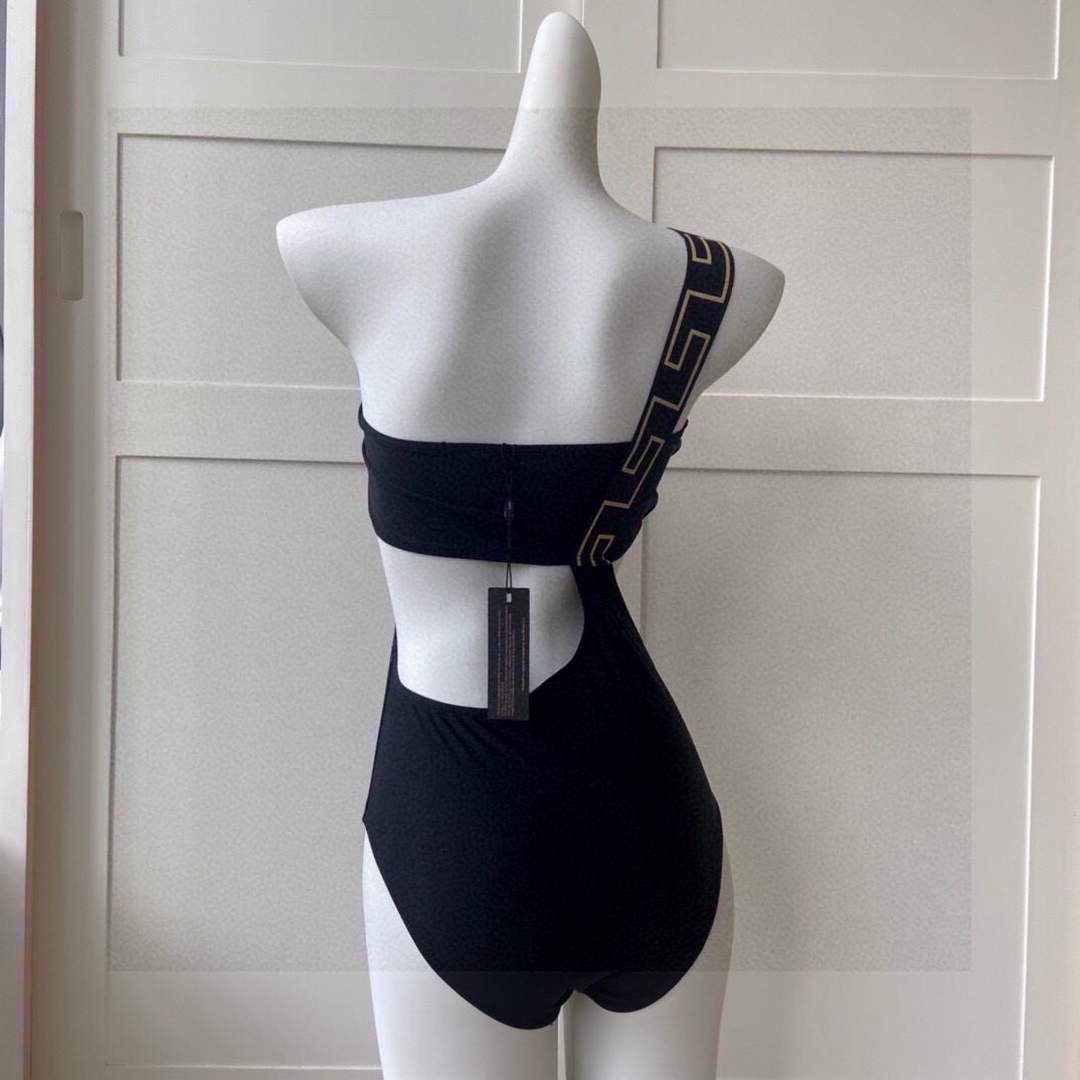 Versace Greca Border One-Piece Swimsuit ABD01108 | versace greca border one piece swimsuit abd01108 003
