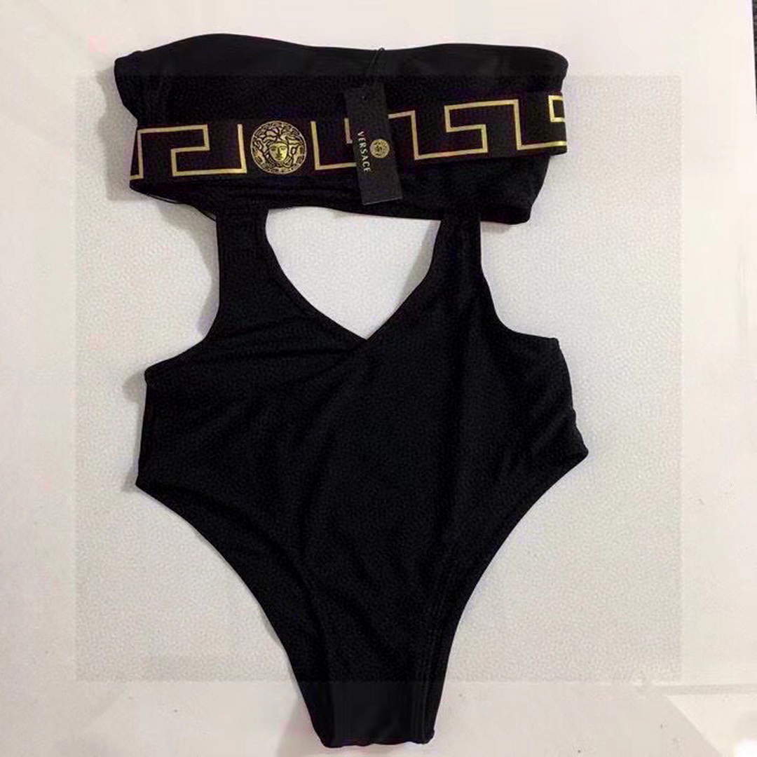 Versace Greca Border One-Piece Swimsuit ABD01108 | versace greca border one piece swimsuit abd01108 004