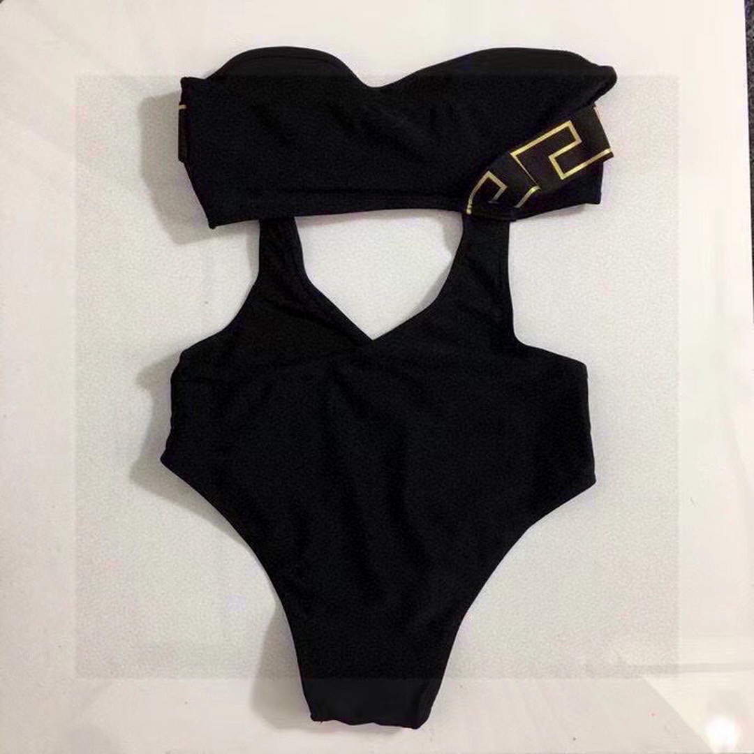 Versace Greca Border One-Piece Swimsuit ABD01108 | versace greca border one piece swimsuit abd01108 005
