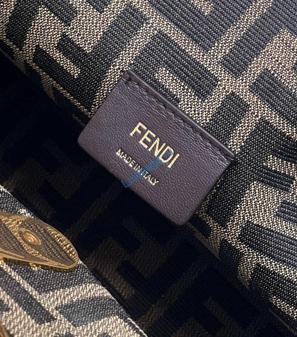 Fendi 8BP127 FENDI FIRST Medium Black Python leather bag | wsxc1656108560999 6