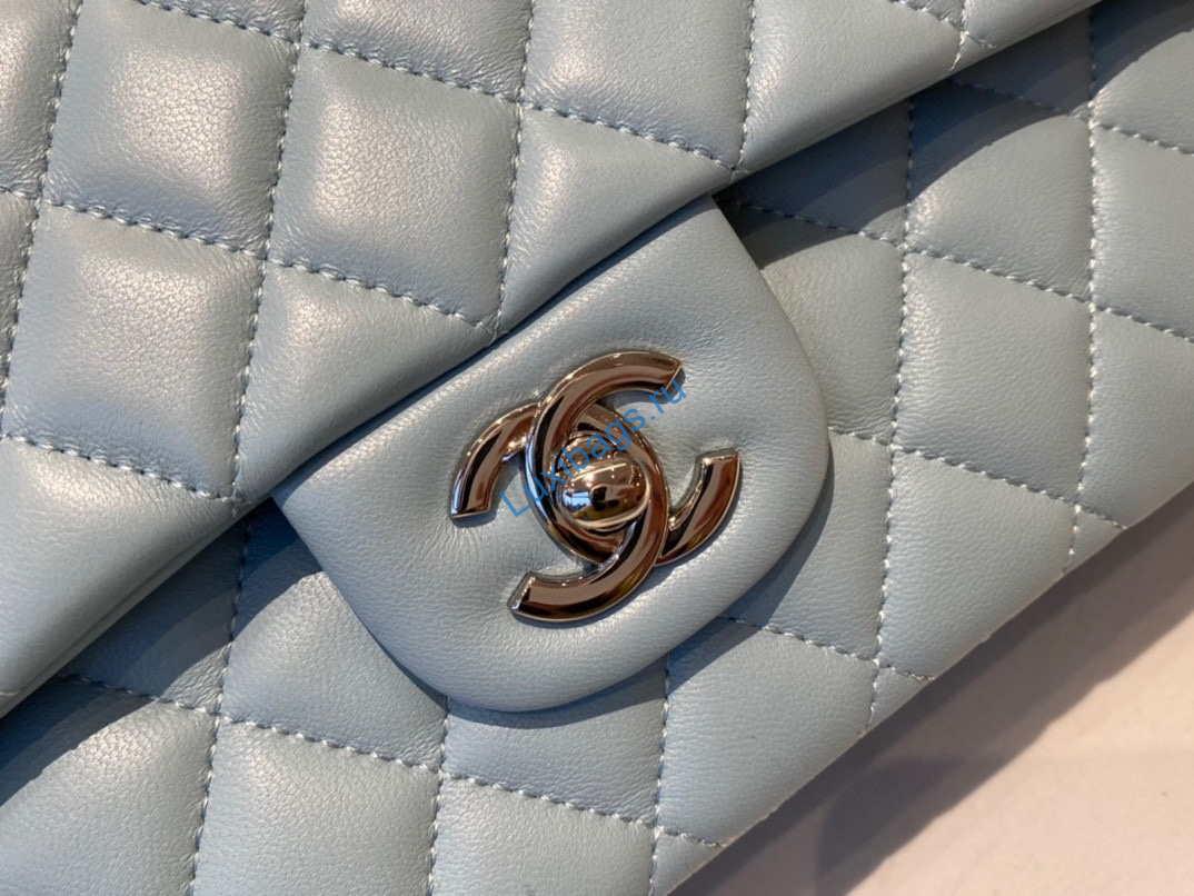 chanel a01112 flap handbag classic bag lambskin light blue silver 2 Chanel A01112 Flap Handbag Classic Bag Lambskin Light Blue Silver | chanel a01112 flap handbag classic bag lambskin light 048