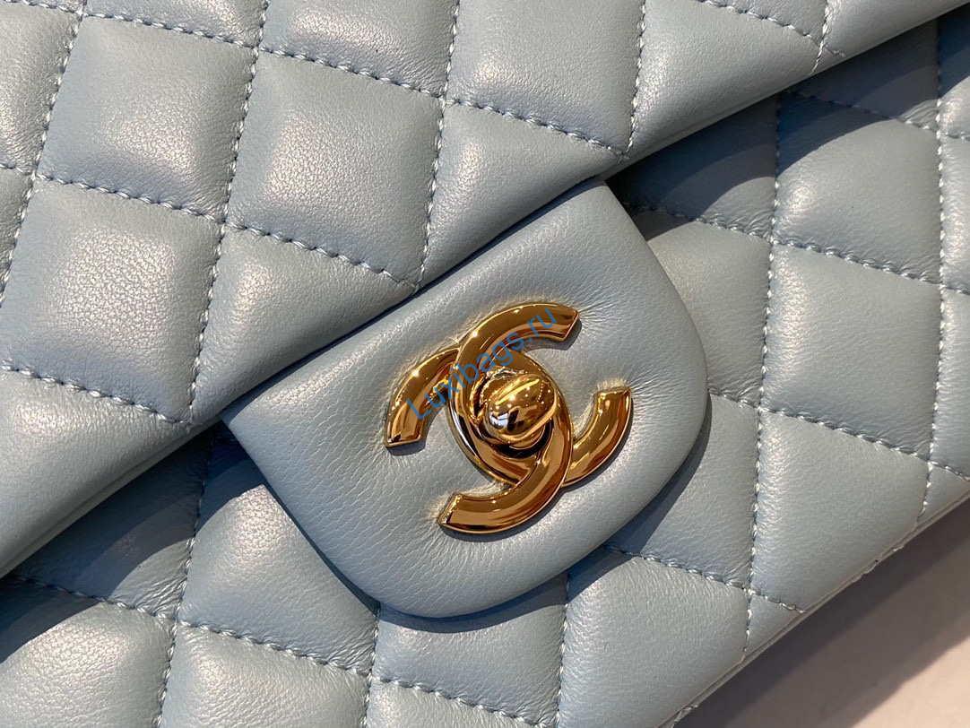 chanel a01112 flap handbag classic bag lambskin light blue gold 2 Chanel A01112 Flap Handbag Classic Bag Lambskin Light Blue Gold | chanel a01112 flap handbag classic bag lambskin light 057