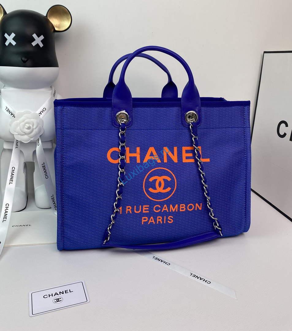 Chanel A66941 Large Shopping Bag A93786 Clothing Blue | chanel a66941 large shopping bag a93786 clothing blue 2