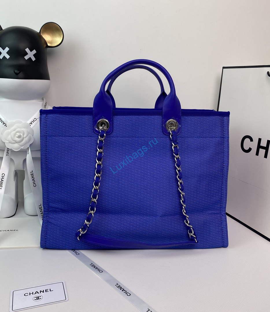 Chanel A66941 Large Shopping Bag A93786 Clothing Blue | chanel a66941 large shopping bag a93786 clothing blue 3