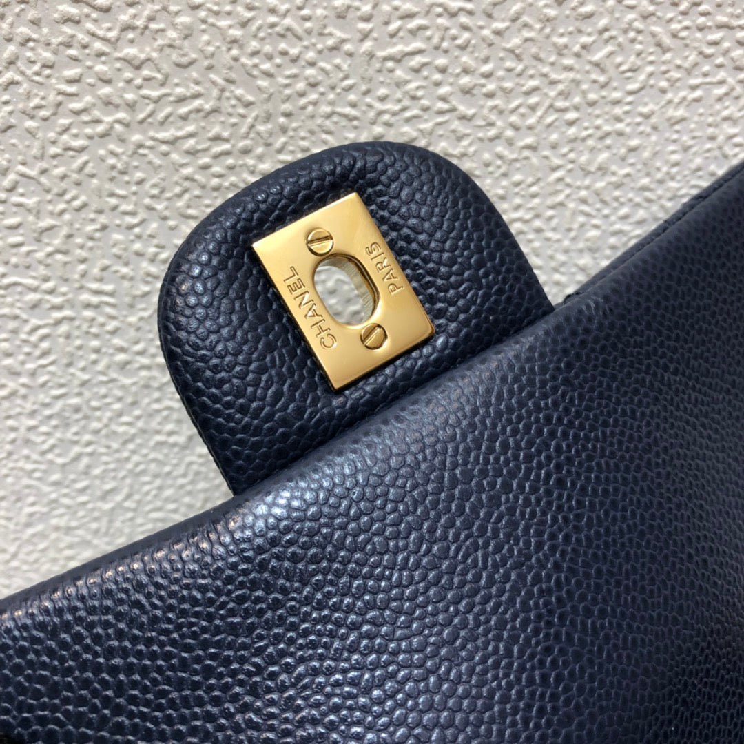 Chanel A69900 Mini Flap Bag Grained Calfskin Navy Blue Gold | chanel a69900 mini flap bag grained calfskin navy blue 008