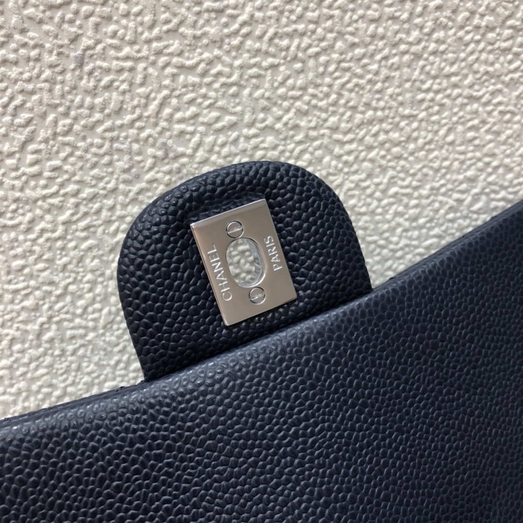 Chanel A69900 Mini Flap Bag Grained Calfskin Navy Blue Silver | chanel a69900 mini flap bag grained calfskin navy blue 016