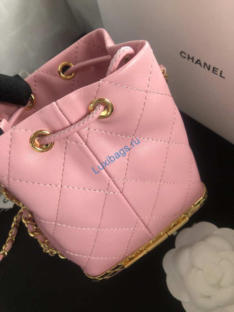 Chanel AP2750 Bucket Bag Shoulder Bag Lambskin Pink | chanel ap2750 bucket bag shoulder bag lambskin 002