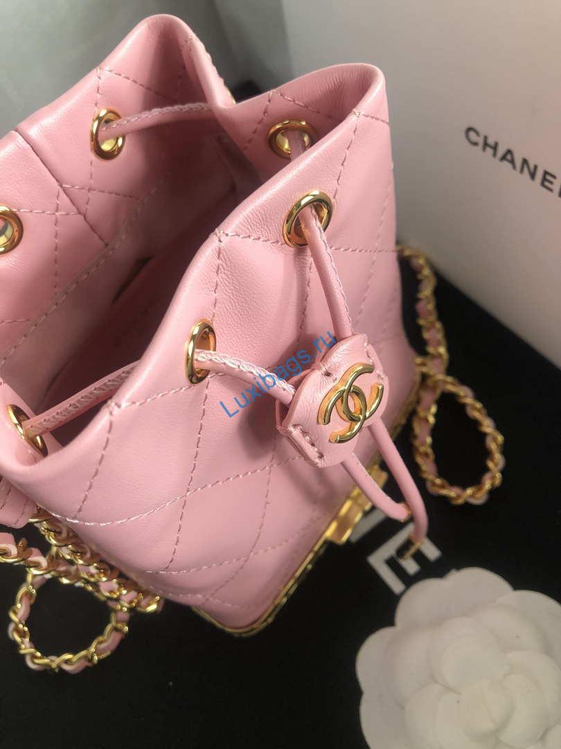 Chanel AP2750 Bucket Bag Shoulder Bag Lambskin Pink | chanel ap2750 bucket bag shoulder bag lambskin 003