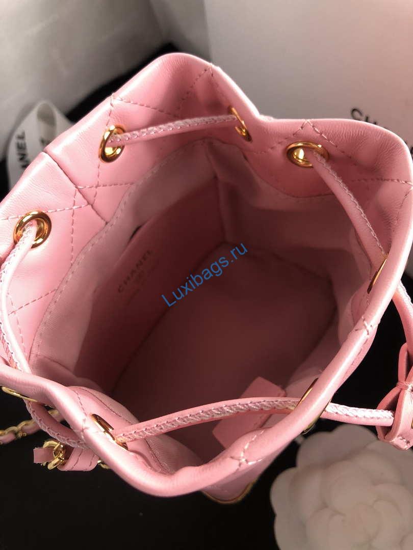 Chanel AP2750 Bucket Bag Shoulder Bag Lambskin Pink | chanel ap2750 bucket bag shoulder bag lambskin 005