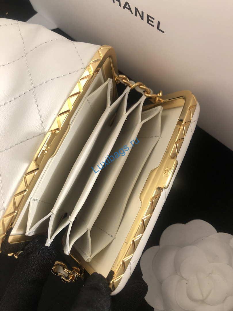 Chanel AP2750 Bucket Bag Shoulder Bag Lambskin White | chanel ap2750 bucket bag shoulder bag lambskin 018
