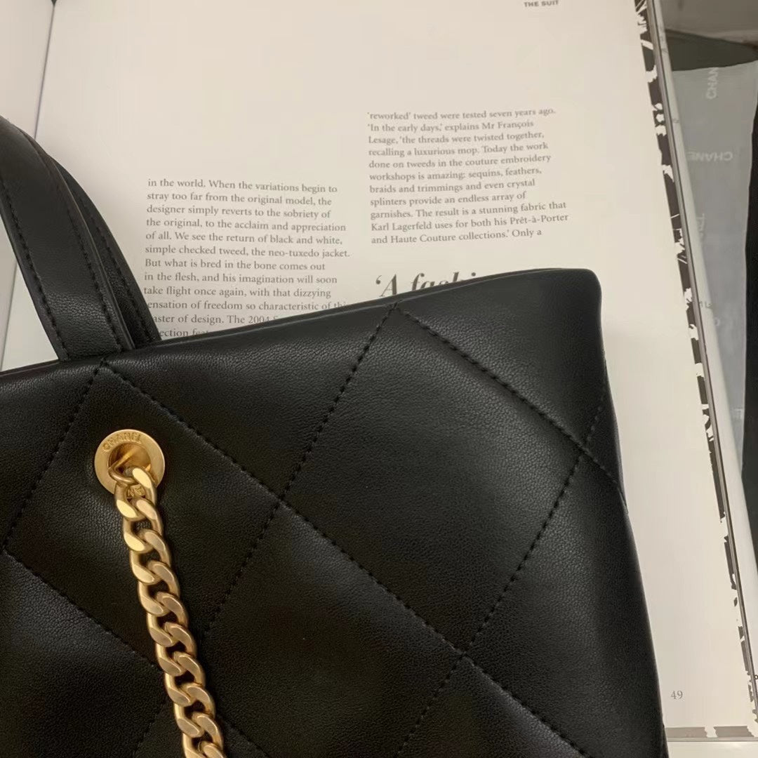 Chanel AS3128 Maxi Shopping Bag Calfskin In Black | chanel as3128 maxi shopping bag calfskin in black 9