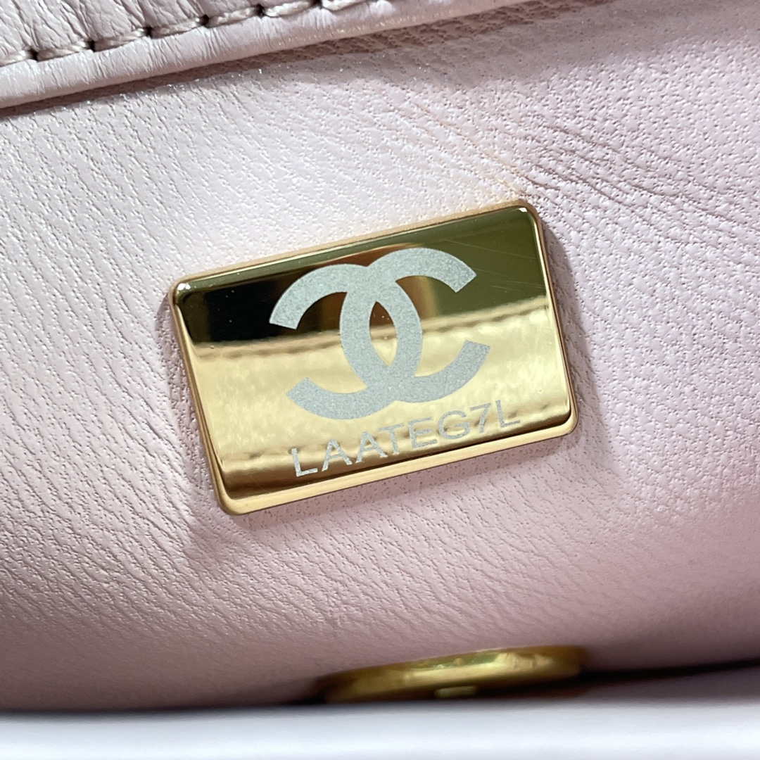 Chanel AS3365 Mini Flap Bag 17cm Lambskin Pink | chanel as3365 mini flap bag 17cm lambskin pink 009