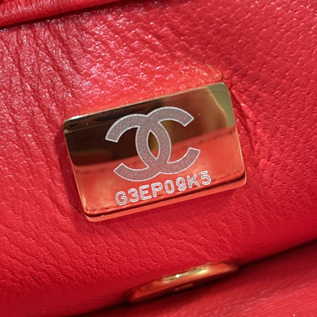 Chanel AS3365 Mini Flap Bag 17cm Lambskin Red | chanel as3365 mini flap bag 17cm lambskin red 009