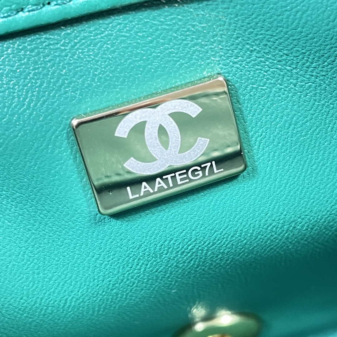 Chanel AS3367 Large Flap Bag 23cm Lambskin Green | chanel as3367 large flap bag 23cm lambskin 027