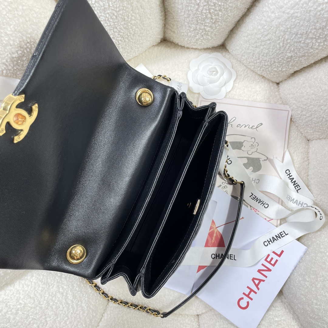 Chanel AS3367 Large Flap Bag 23cm Lambskin Black | chanel as3367 large flap bag 23cm lambskin 044