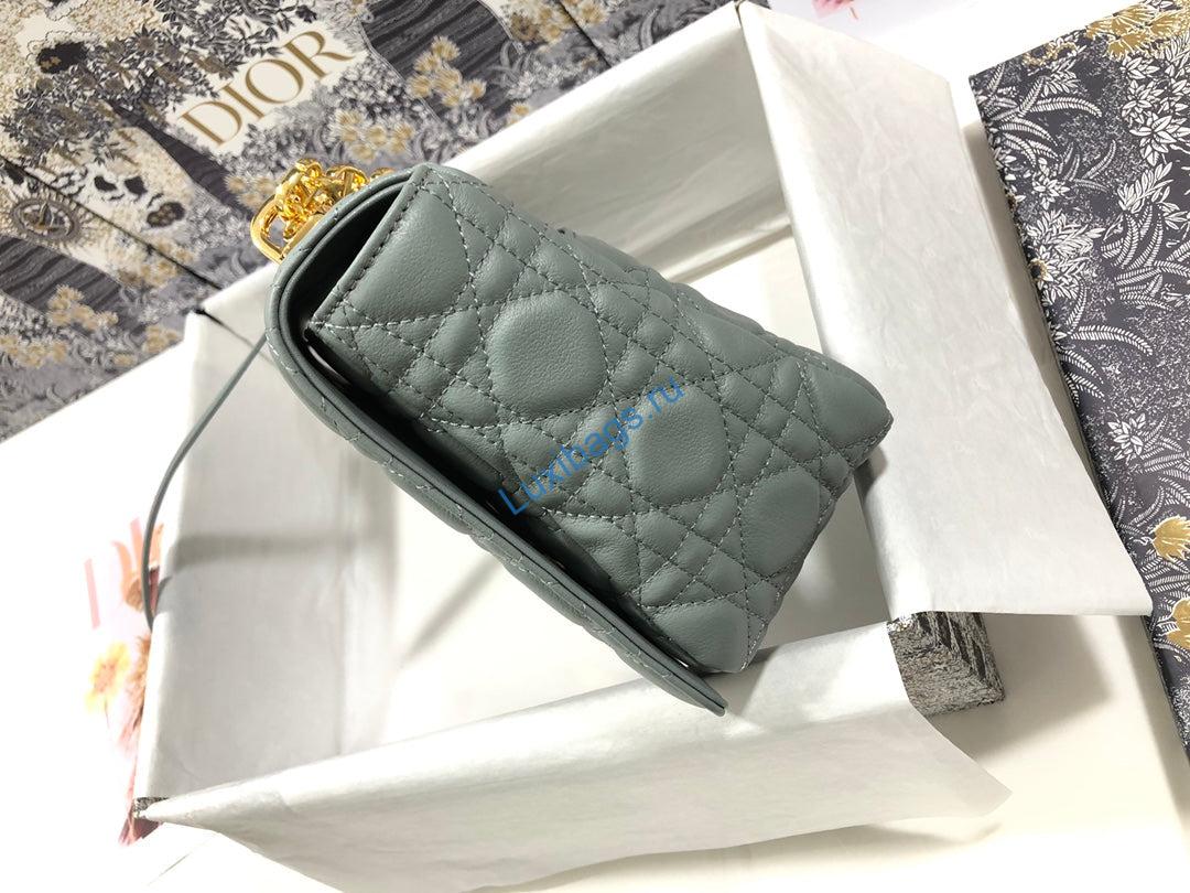 Dior M9243 Large Caro Bag Calfskin Gray | dior large caro bag m9243 calfskin gray 3
