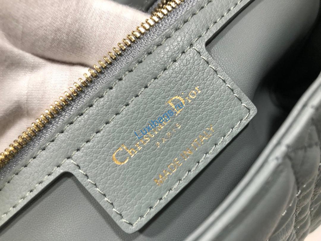 Dior M9243 Large Caro Bag Calfskin Gray | dior large caro bag m9243 calfskin gray 9
