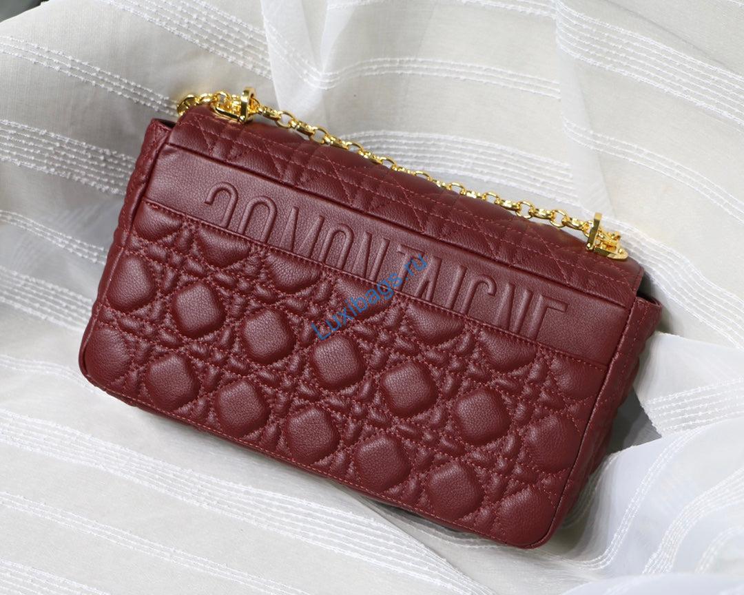 Dior M9243 Large Caro Bag Calfskin Red | dior large caro bag m9243 calfskin red 5