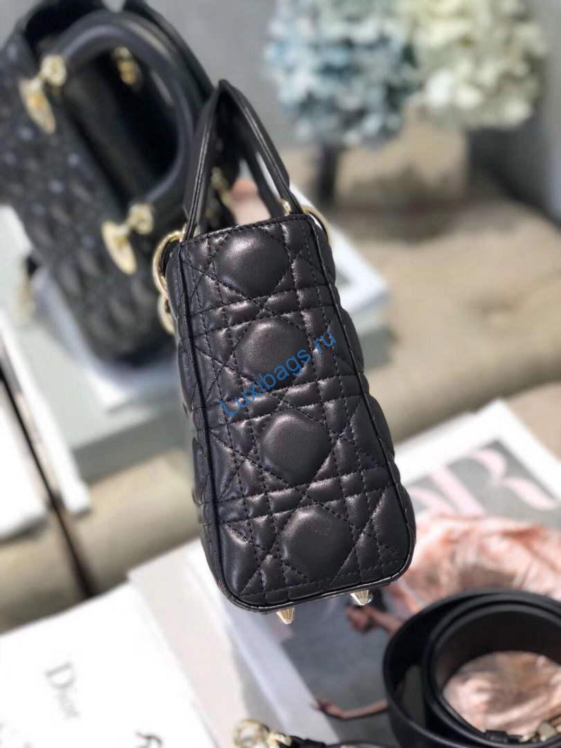 Dior Small Lady My ABCDior Bag Lambskin M0538 Black | dior m0538 small lady my abcdior bag lambskin black 4