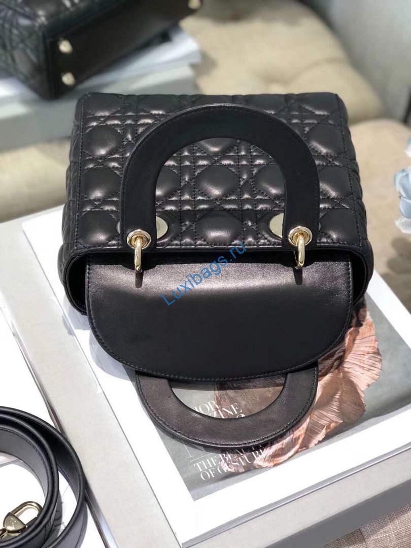Dior Small Lady My ABCDior Bag Lambskin M0538 Black | dior m0538 small lady my abcdior bag lambskin black 7