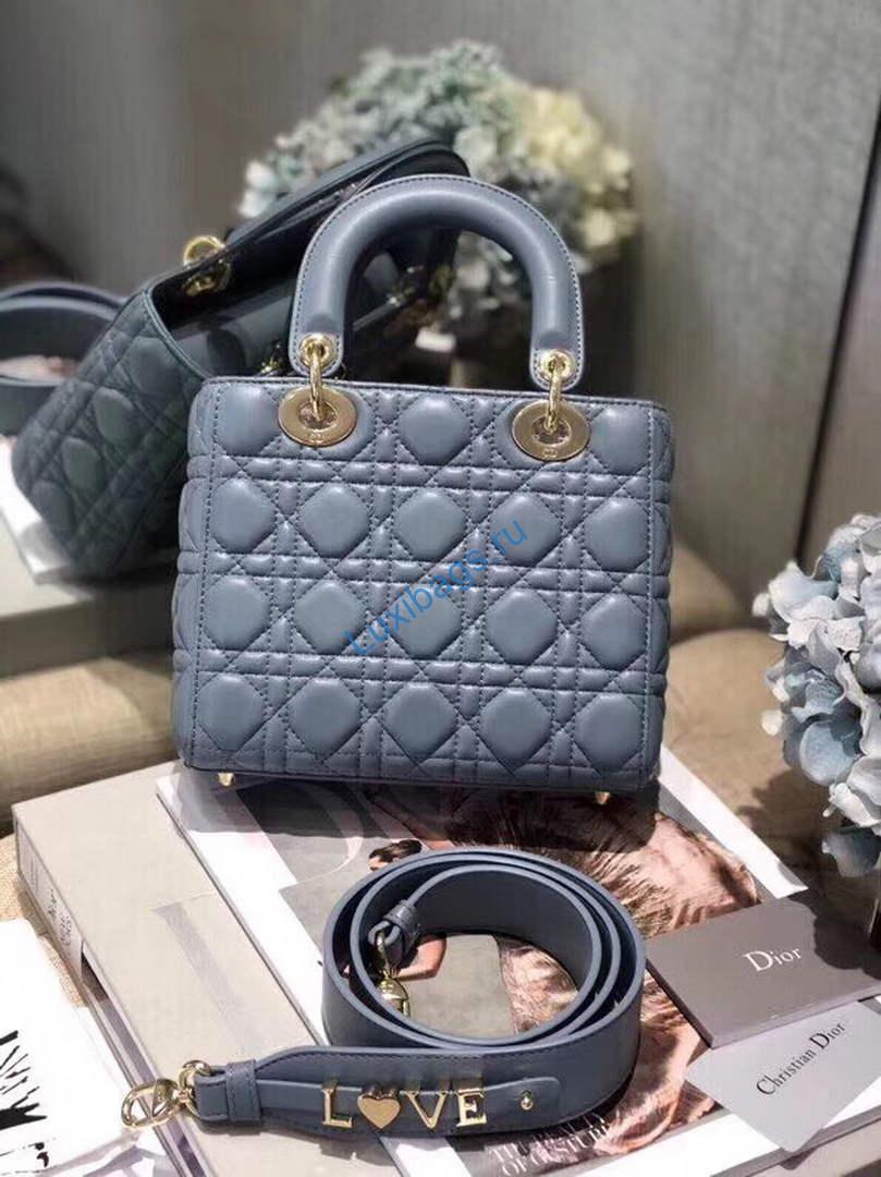 Dior Small Lady My ABCDior Bag Lambskin M0538 Blue | dior m0538 small lady my abcdior bag lambskin blue 1