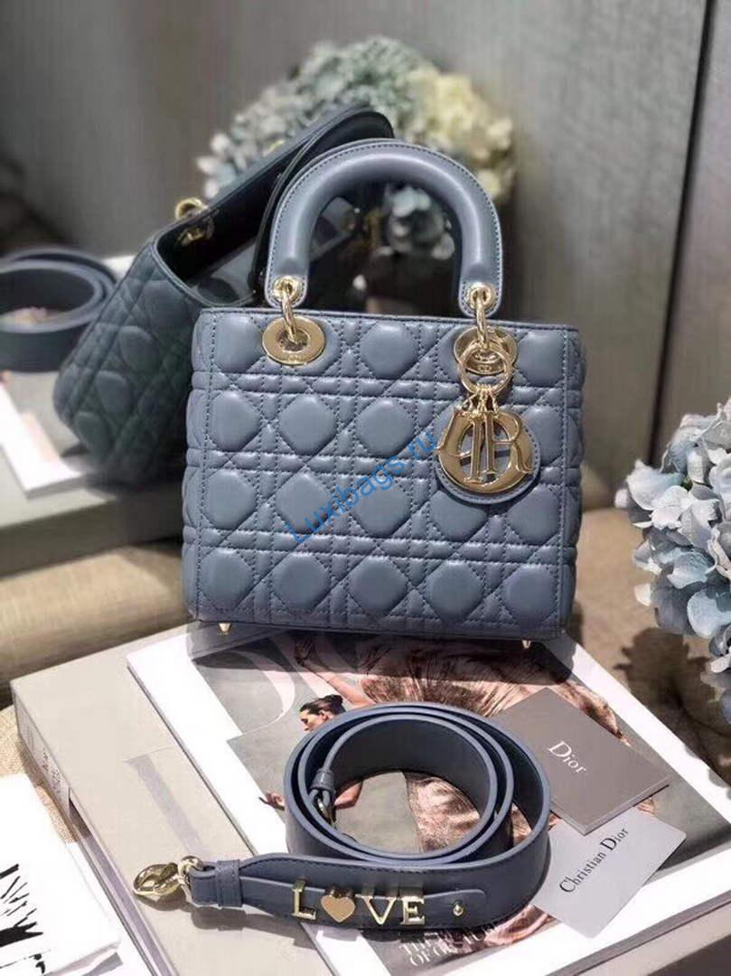 Dior Small Lady My ABCDior Bag Lambskin M0538 Blue | dior m0538 small lady my abcdior bag lambskin blue 2