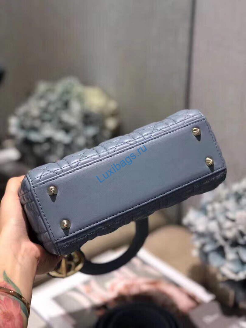 Dior Small Lady My ABCDior Bag Lambskin M0538 Blue | dior m0538 small lady my abcdior bag lambskin blue 5