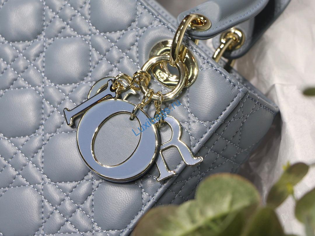 Dior Small Lady My ABCDior Bag Lambskin M0538 logo blue | dior m0538 small lady my abcdior bag lambskin logo blue 2