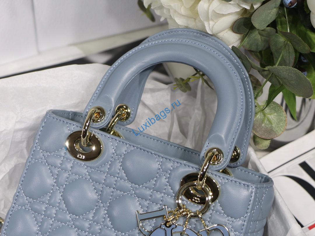 Dior Small Lady My ABCDior Bag Lambskin M0538 logo blue | dior m0538 small lady my abcdior bag lambskin logo blue 4