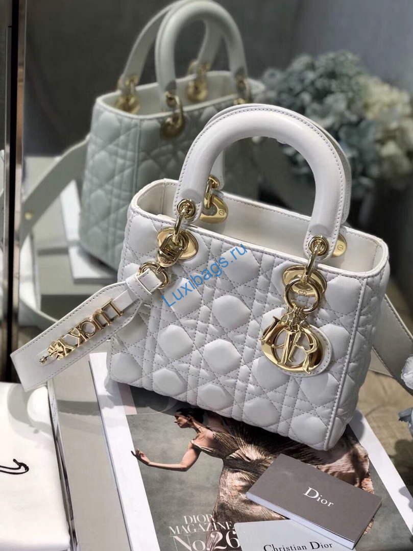 Dior Small Lady My ABCDior Bag Lambskin M0538 White | dior m0538 small lady my abcdior bag lambskin white 2