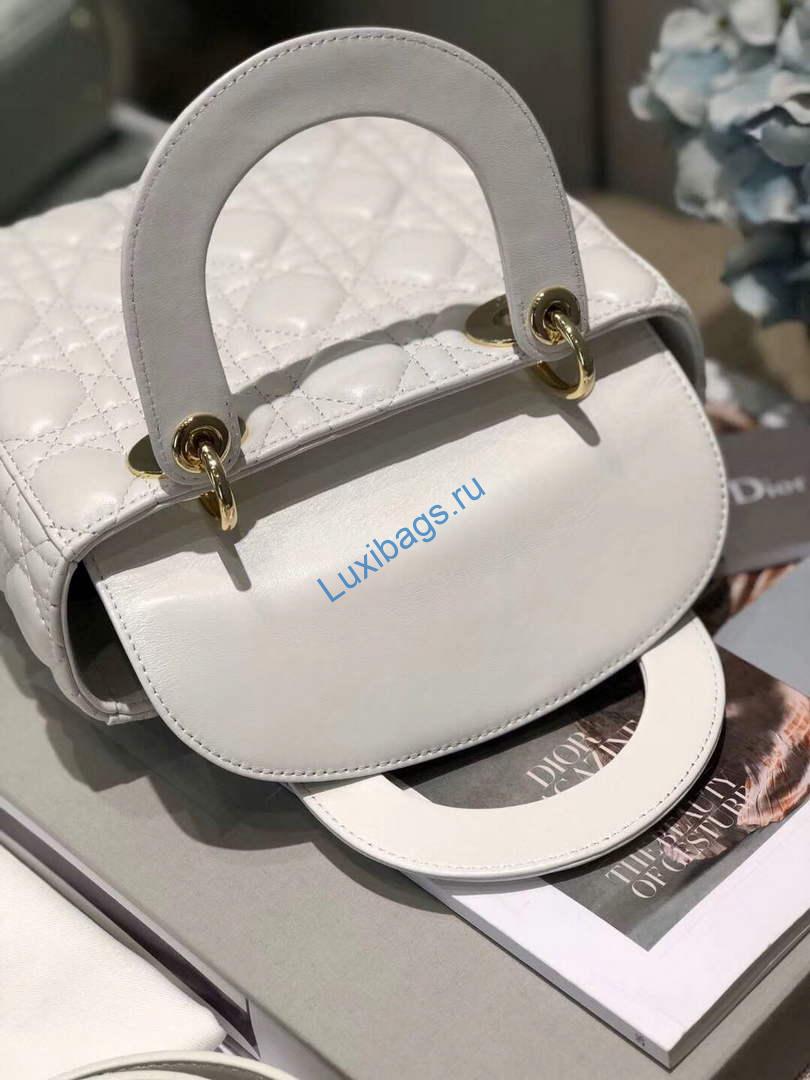 Dior Small Lady My ABCDior Bag Lambskin M0538 White | dior m0538 small lady my abcdior bag lambskin white 8