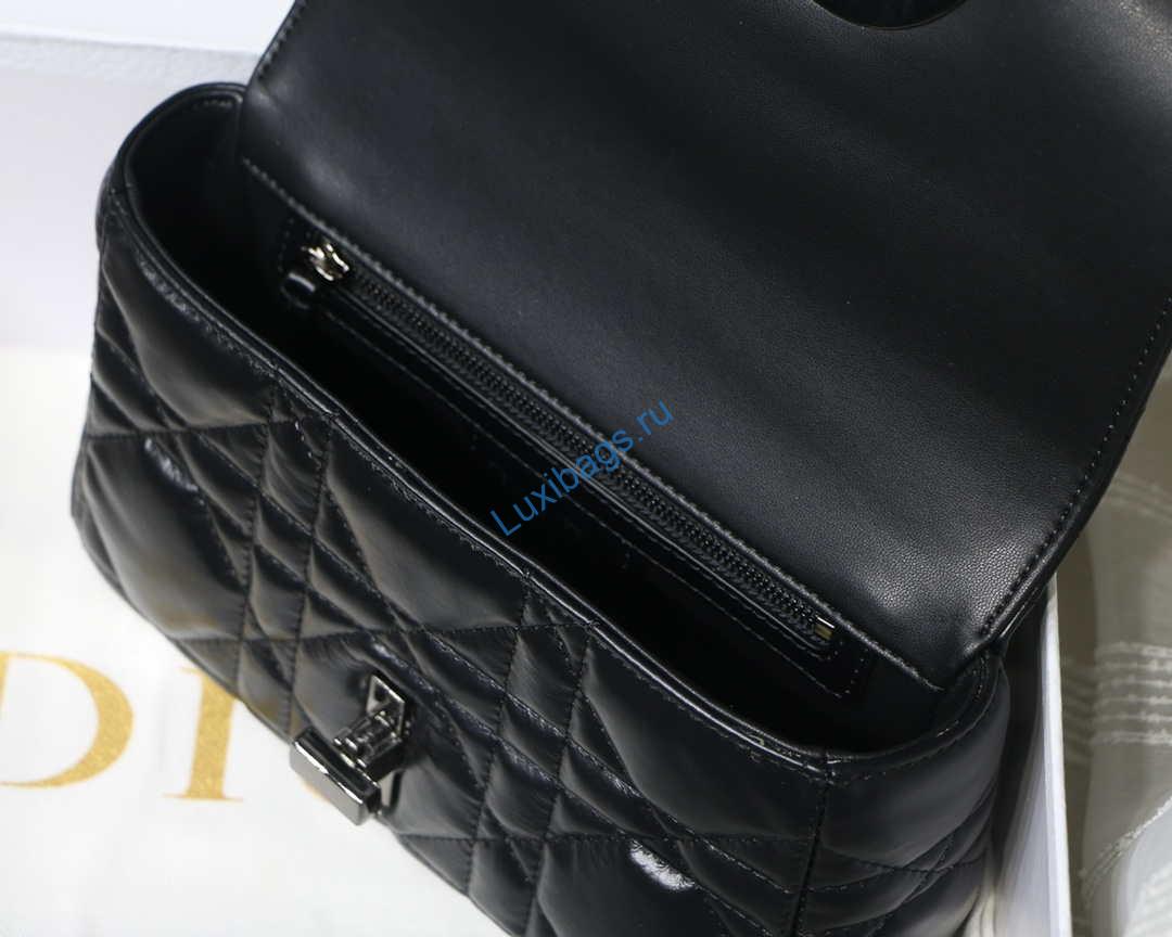 Dior M9241 Small Quilted Macrocannage Calfskin Black | dior m9241 small quilted macrocannage calfskin 035
