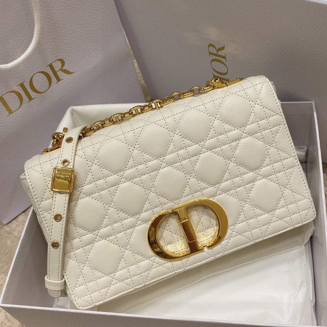 Dior Medium Caro Bag Calfskin M9242 White | dior m9242 medium caro bag calfskin 20