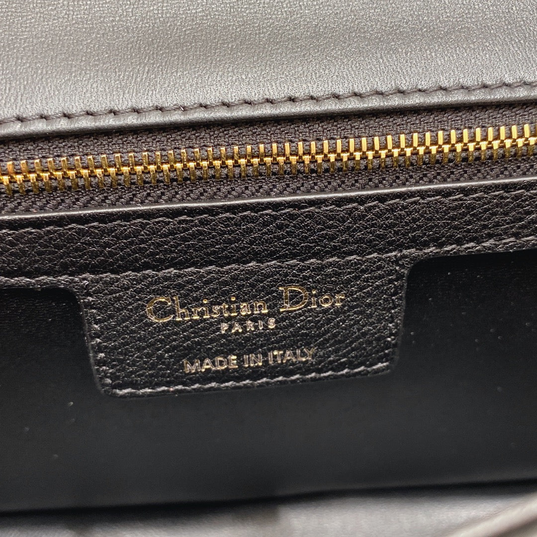 Dior Medium Caro Bag Calfskin M9242 Black | dior m9242 medium caro bag calfskin 36