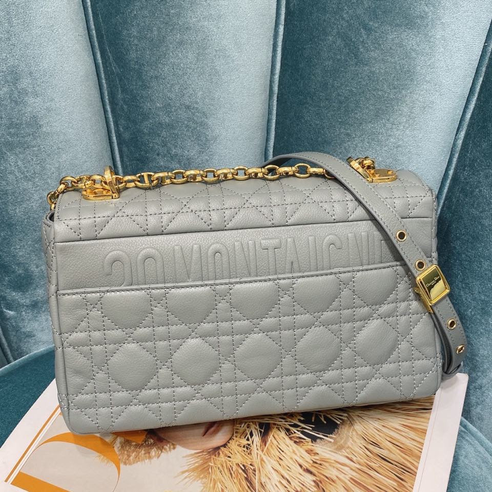 Dior Medium Caro Bag Calfskin M9242 Gray | dior m9242 medium caro bag calfskin 39