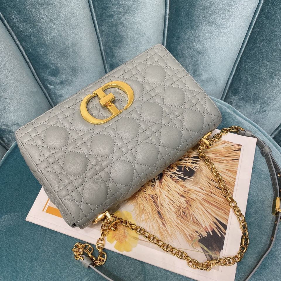 Dior Medium Caro Bag Calfskin M9242 Gray | dior m9242 medium caro bag calfskin 42
