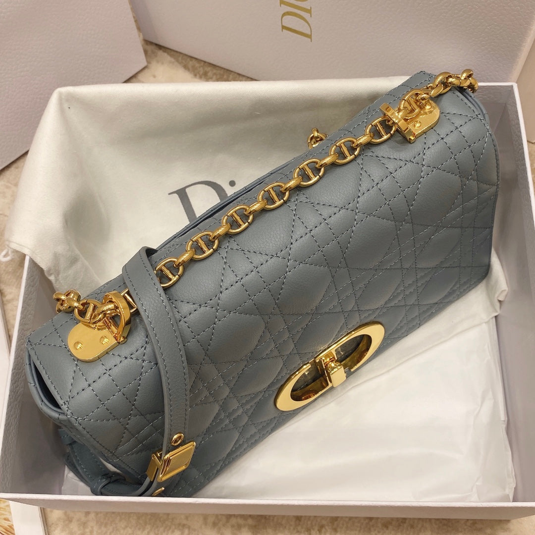 Dior Medium Caro Bag Calfskin M9242 Blue | dior m9242 medium caro bag calfskin 49